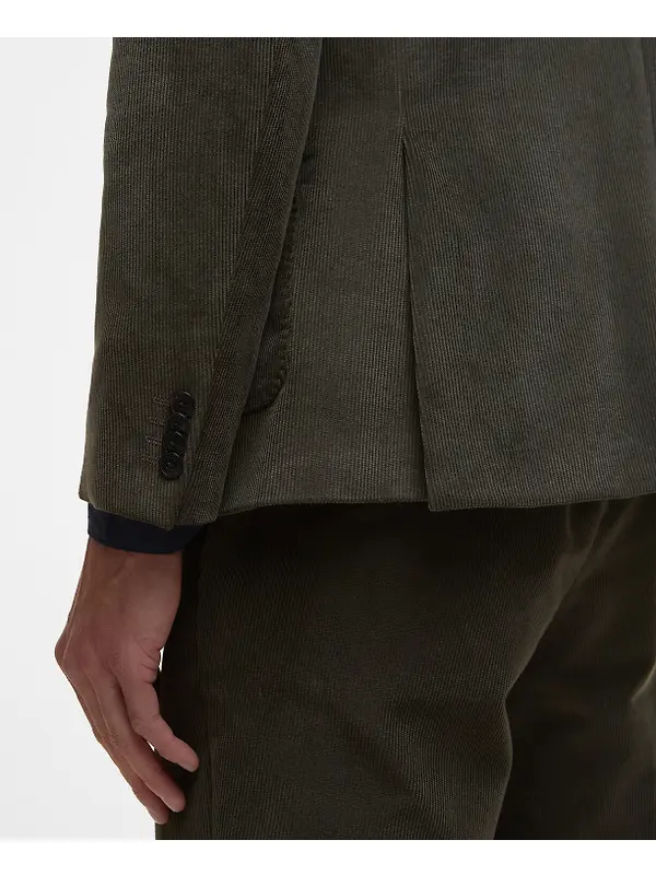 Barbour Men's Wallington Cord Blazer - Olive Image 8