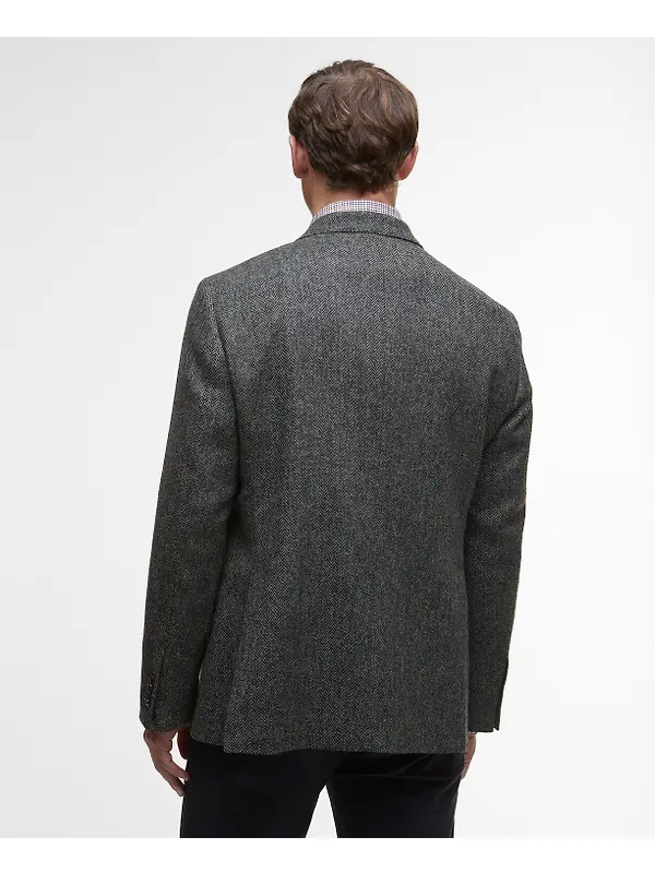 Barbour Men's Firth Moons Herringbone Blazer - Grey Image 4