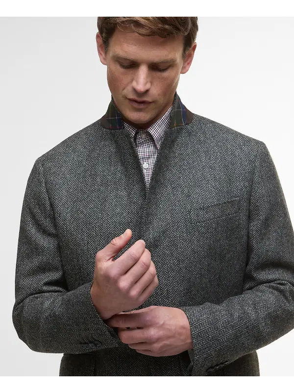 Barbour Men's Firth Moons Herringbone Blazer - Grey Image 5