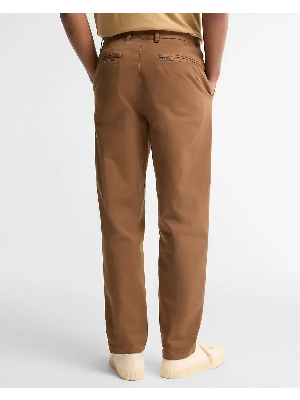 Barbour Men's Washed Stretch Tailored Trousers - Dark Sand Image 4