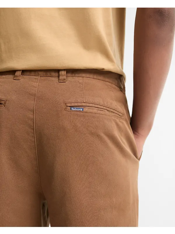 Barbour Men's Washed Stretch Tailored Trousers - Dark Sand Image 6