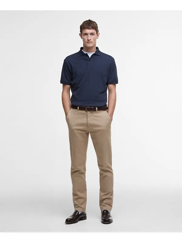 Barbour Men's Washed Stretch Tailored Trousers - Washed Stone Image 2