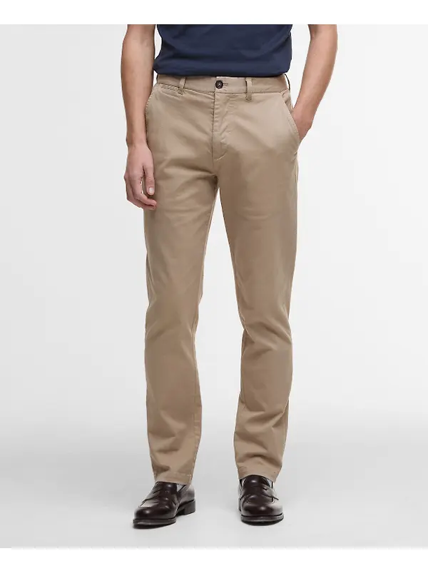 Barbour Men's Washed Stretch Tailored Trousers - Washed Stone Image 3