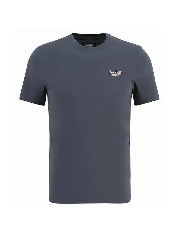 Barbour International Men's Small Logo T-Shirt - Storm Grey Image 1