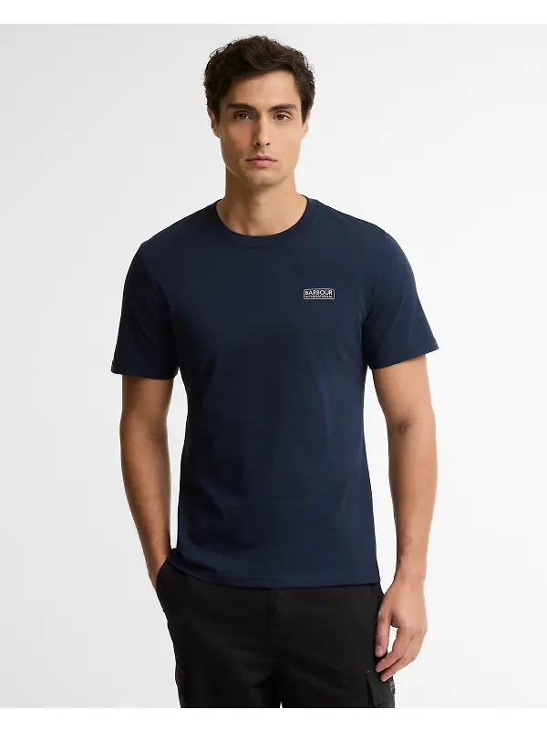 Barbour International Men's Small Logo Tee - Navy Blazer Image 2