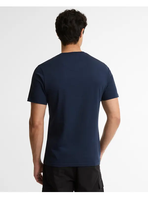 Barbour International Men's Small Logo Tee - Navy Blazer Image 4