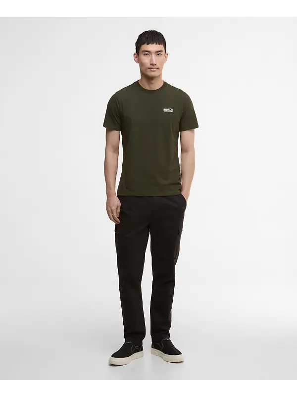 Barbour International Men's Small Logo T-Shirt - Sage/White Image 3