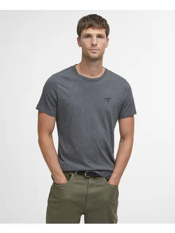 Barbour Men's Essential Sports T-Shirt - Slate Marl Image 2