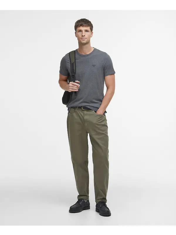 Barbour Men's Essential Sports T-Shirt - Slate Marl Image 3