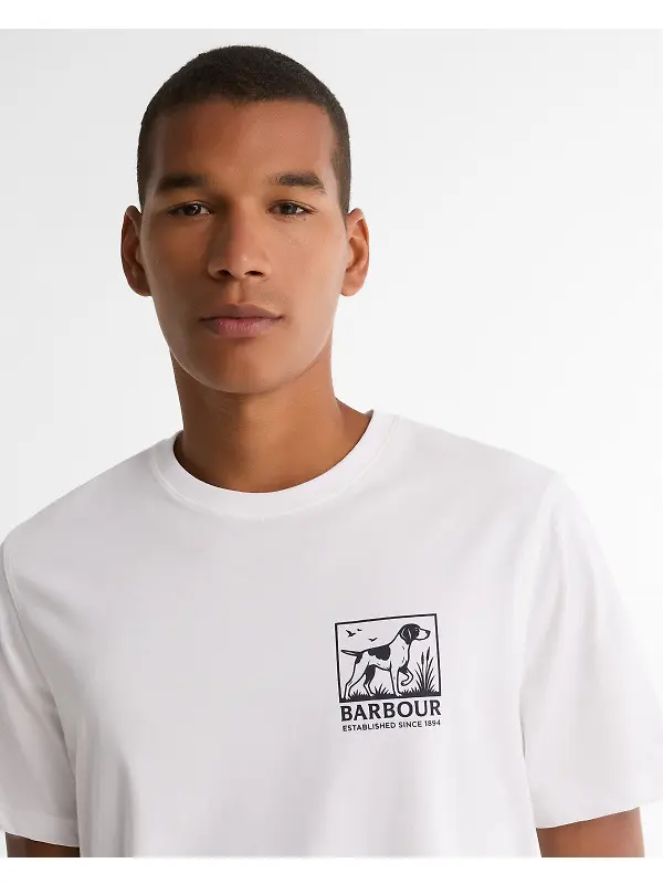 Barbour Men's Setter T-Shirt - White Image 5