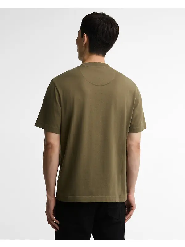 Barbour International Men's SMQ Brandon Tee - Mid Olive Image 4