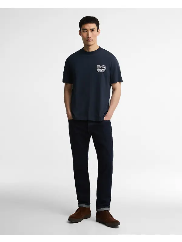 Barbour International Men's Steve McQueen Grange Tee - Navy Image 3