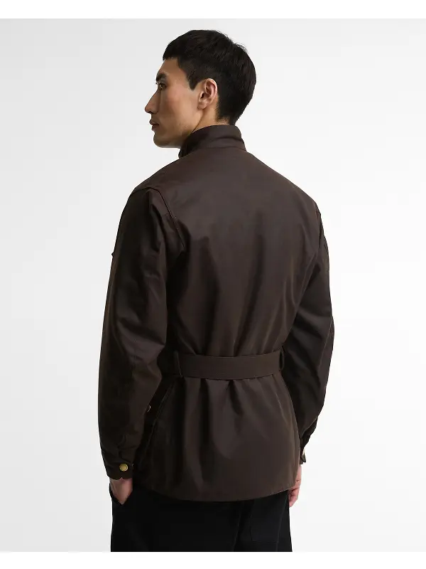 Barbour International Men's Original Wax Jacket - Black Oak Image 4