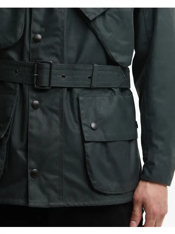 Barbour International Men's Original Wax Jacket - Dark Slate Image 7