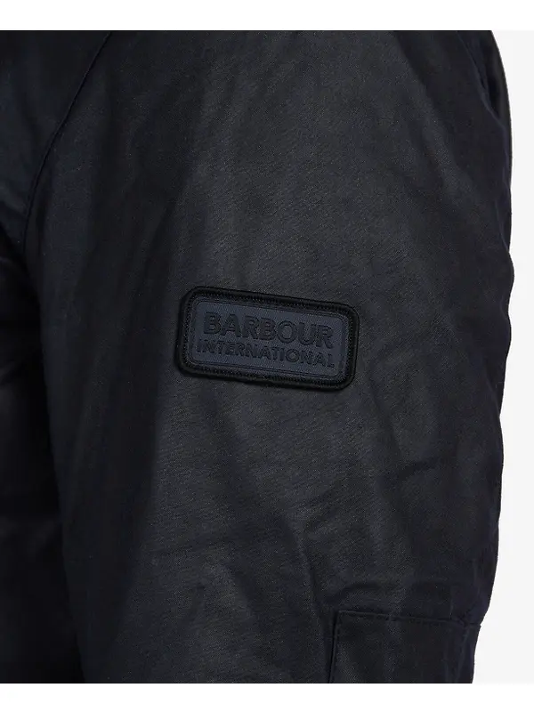 Barbour International Men's Duke Wax Jacket - Navy Image 6