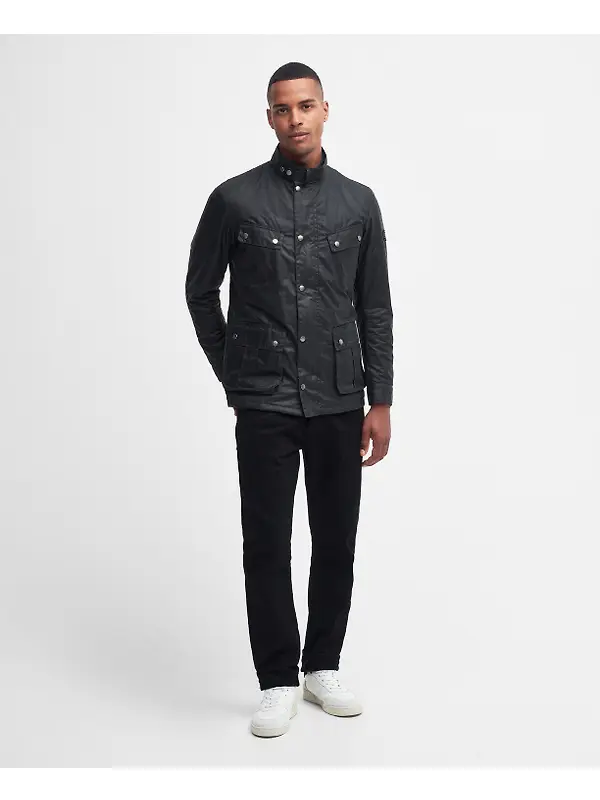 Barbour International Men's Duke Wax Jacket - Sage Image 3