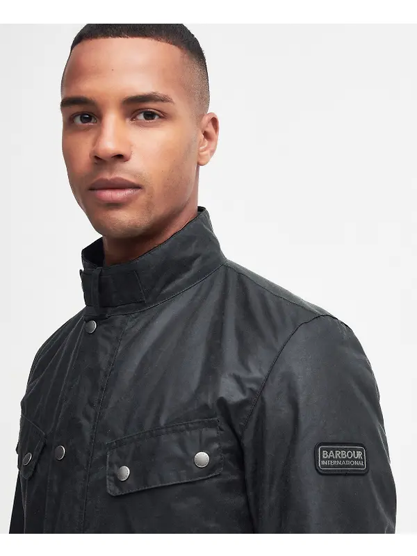 Barbour International Men's Duke Wax Jacket - Sage Image 5