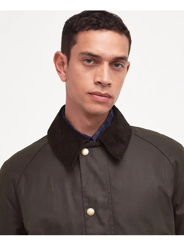 Barbour Men's Ashby Wax Jacket - Olive Image 5