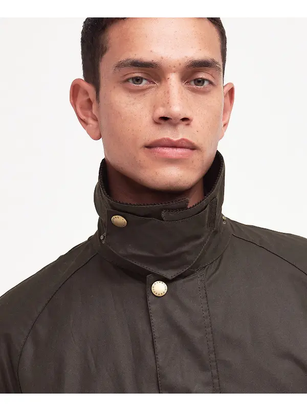 Barbour Men's Ashby Wax Jacket - Olive Image 6