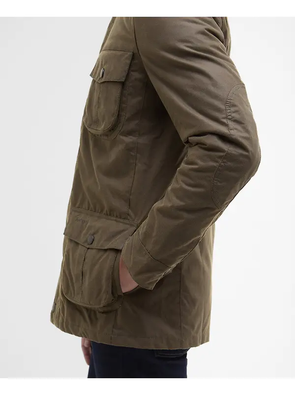 Barbour Men's Corbridge Waxed Jacket - Beech/Classic Image 8