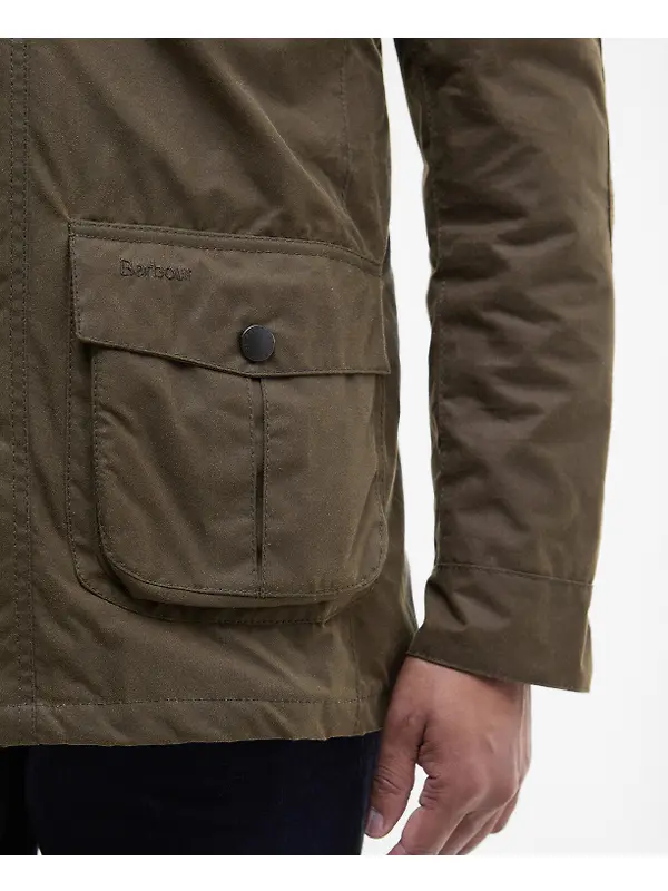 Barbour Men's Corbridge Waxed Jacket - Beech/Classic Image 9