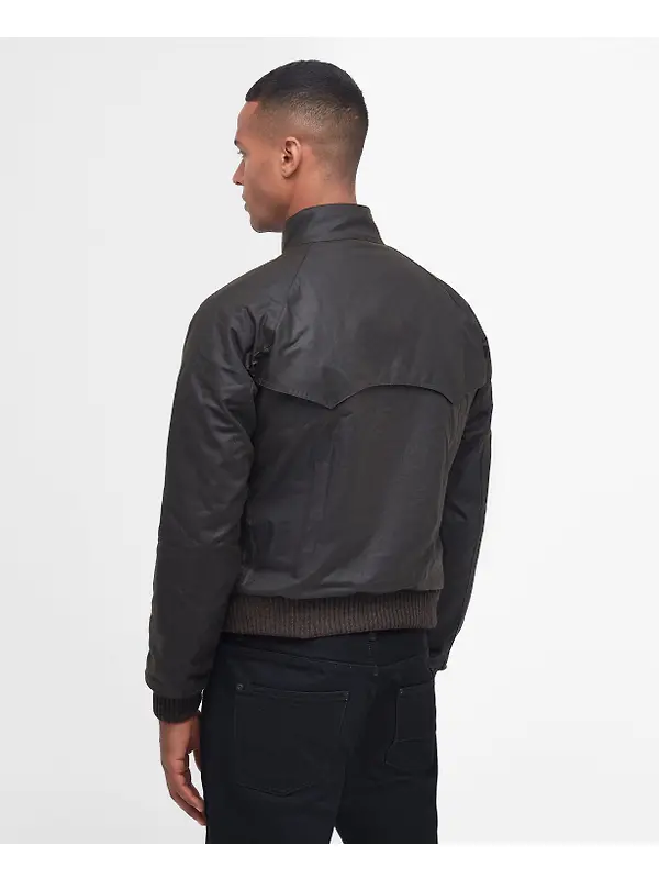 Barbour International Men's Steve McQueen Merchant Wax Jacket - Olive Image 4