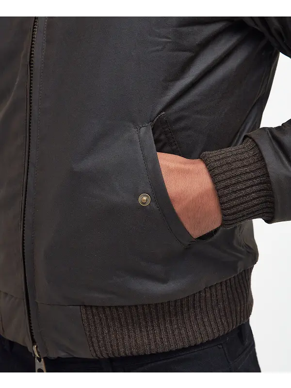Barbour International Men's Steve McQueen Merchant Wax Jacket - Olive Image 7