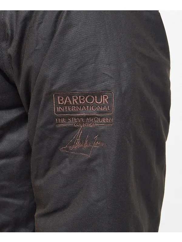 Barbour International Men's Steve McQueen Merchant Wax Jacket - Olive Image 8