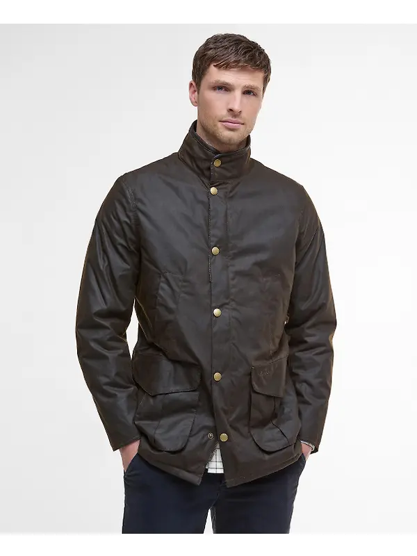 Barbour Men's Hereford Wax Jacket - Olive Image 2