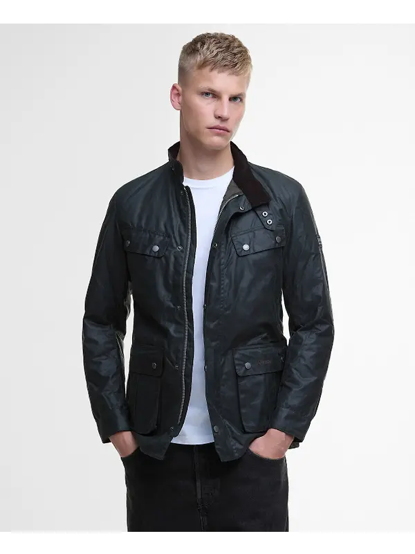 Barbour International Men's Tourer Duke Wax Jacket - Sage Image 2