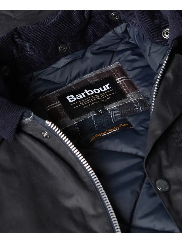 Barbour Men's Modern Beaufort Waxed Jacket - Navy/Midnight Oak Image 8