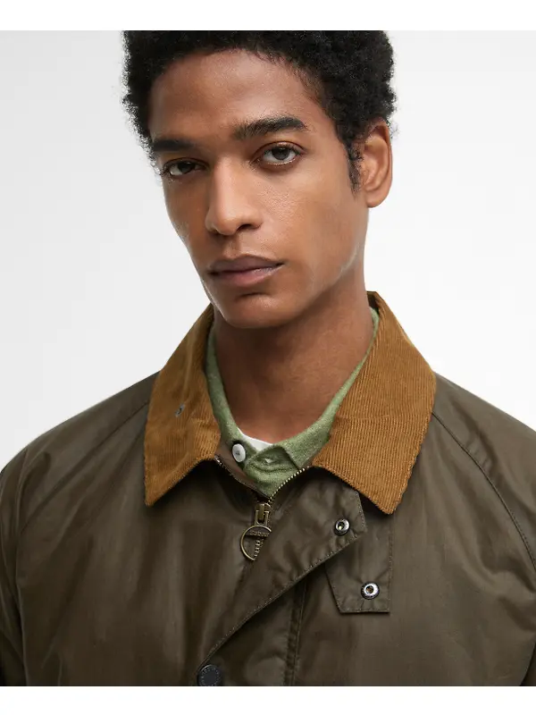 Barbour Men's Modern Bedale Wax Jacket - Beech/Highland Loch Image 5