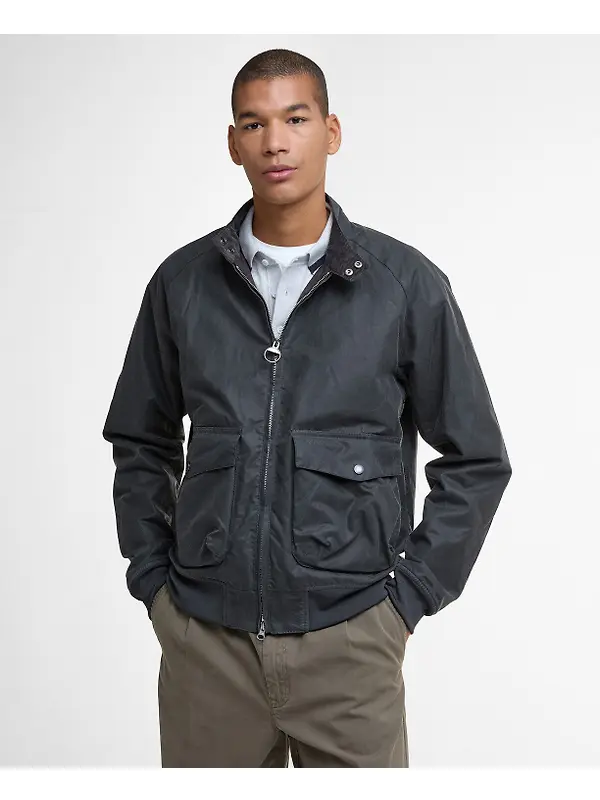 Barbour Men's Royston Wax Jacket - Grey Image 2