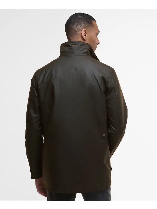 Barbour Men's Modern Border Wax Jacket - Dark Brown Image 4
