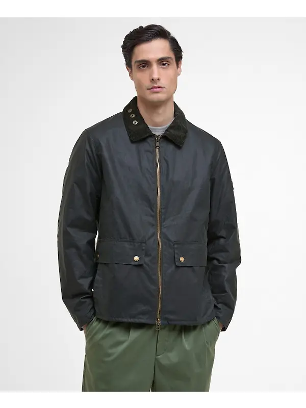 Barbour International Men's Marker Wax Jacket - Sage Image 2