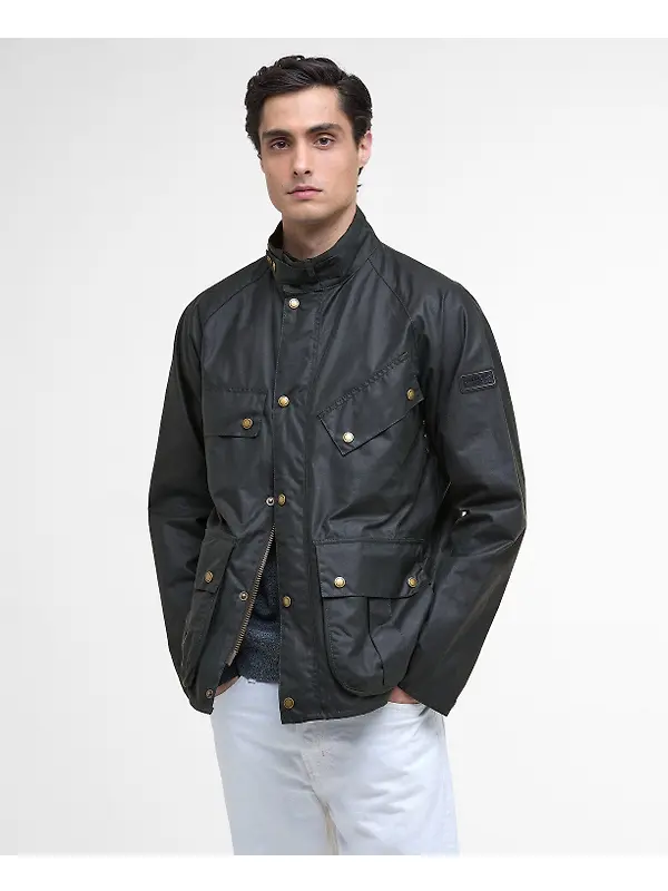 Barbour International Men's Bilston Wax Jacket - Sage Image 2