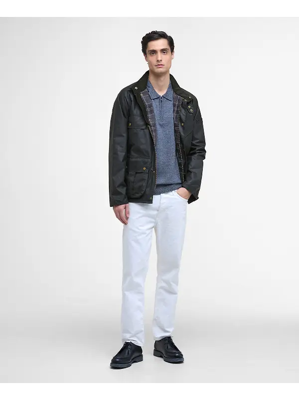 Barbour International Men's Bilston Wax Jacket - Sage Image 3