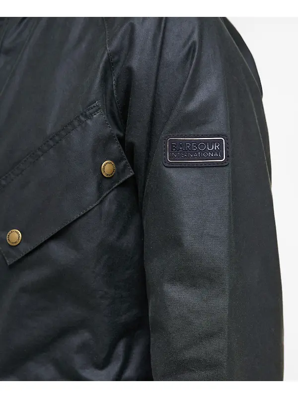 Barbour International Men's Bilston Wax Jacket - Sage Image 7