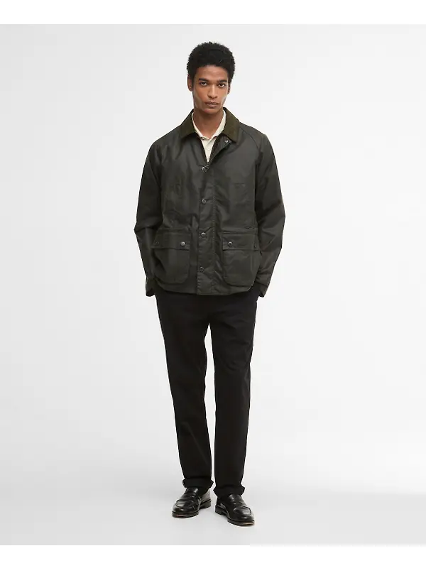 Barbour Men's Tartan Ambleside Wax Jacket - Archive Olive Tartan Image 3