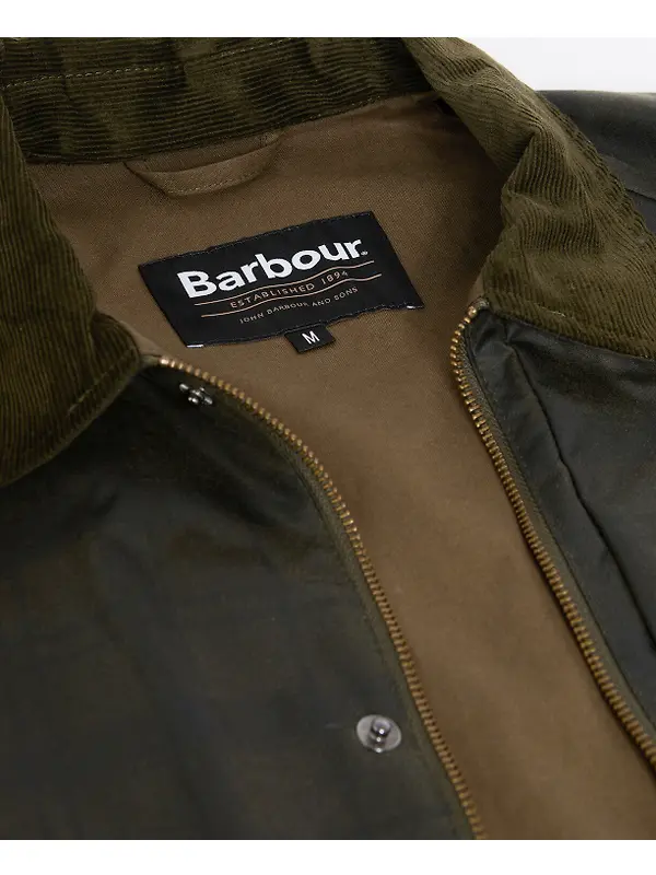 Barbour Men's Tartan Ambleside Wax Jacket - Archive Olive Tartan Image 8