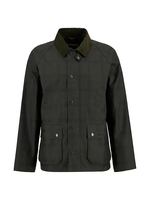 Barbour Men's Tartan Ambleside Wax Jacket - Archive Olive Tartan Image 1