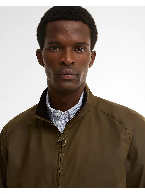 Barbour Men's Chelsea Blouson Wax Jacket - Brown Image 7