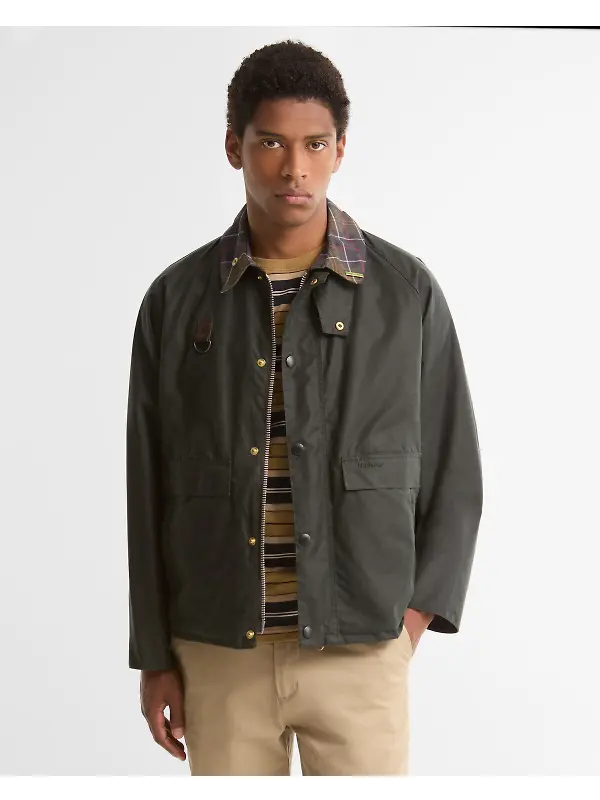 Barbour Men's Icons Spey Wax Jacket - Sage Image 2