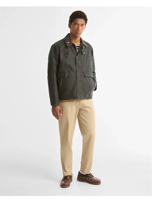 Barbour Men's Icons Spey Wax Jacket - Sage Image 3