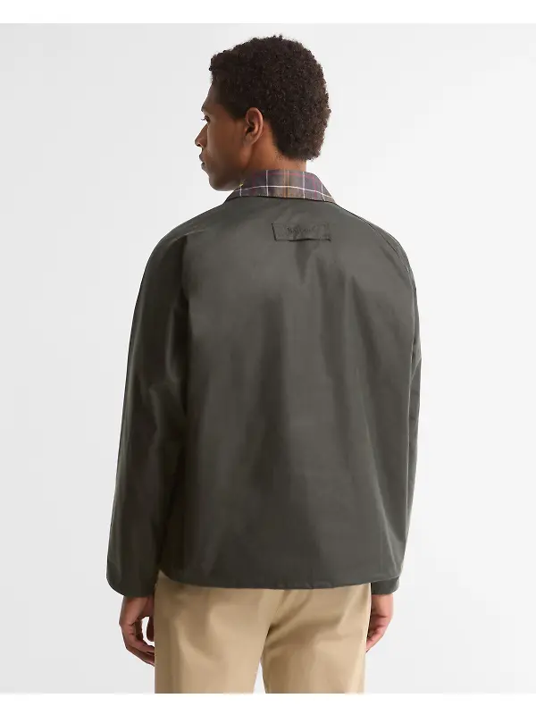 Barbour Men's Icons Spey Wax Jacket - Sage Image 4