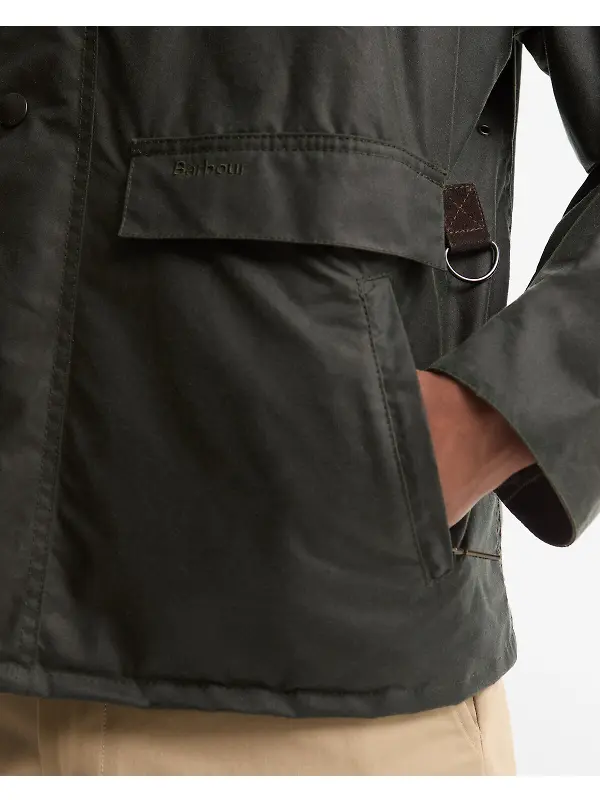 Barbour Men's Icons Spey Wax Jacket - Sage Image 6