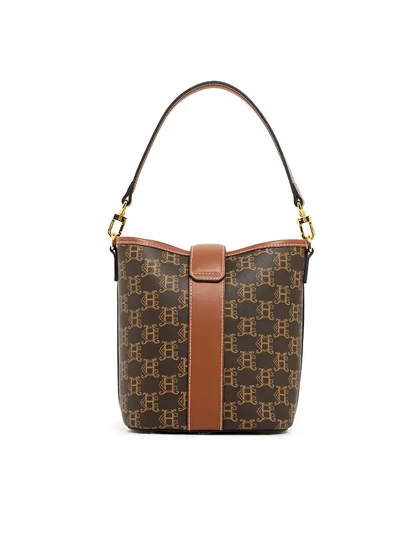 Holland Cooper Women's Milan Mini Bucket Bag - Tan Monogram Image 5
