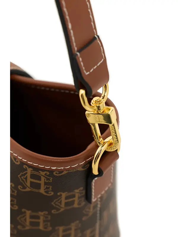 Holland Cooper Women's Milan Mini Bucket Bag - Tan Monogram Image 8
