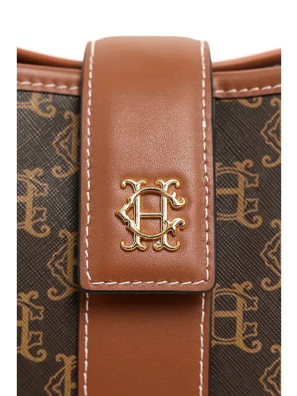 Holland Cooper Women's Milan Mini Bucket Bag - Tan Monogram Image 9