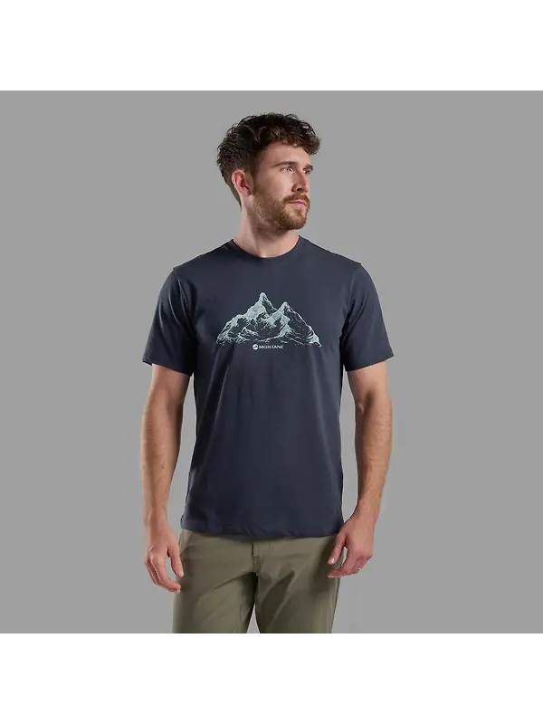 Montane Men's Dual Mountain T-Shirt - Eclipse Blue Image 2